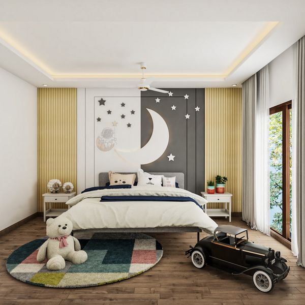 Double bed 2024 kids room