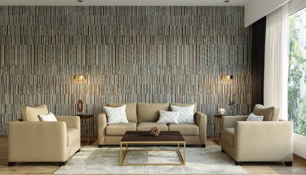 Custom Mural Wallpaper Luxury Golden Embossed Flower Leaves | BVM Home