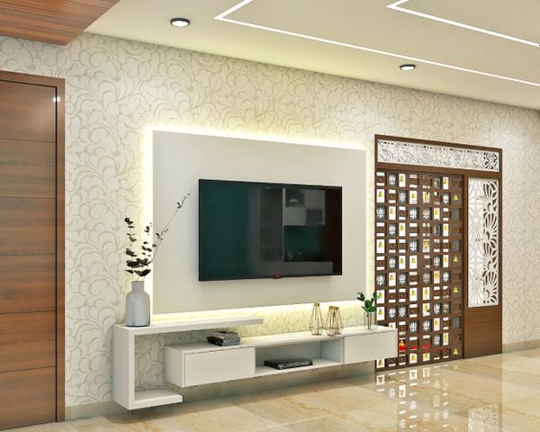 modern tv wall unit with led lights