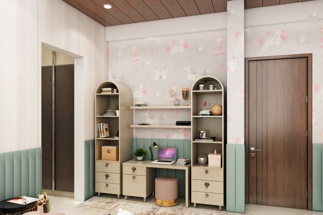Compact Study Room Design For Kid's Bedroom | Livspace