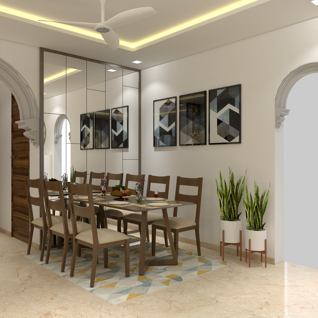 Spacious & Classy Dining Room Interiors | Livspace