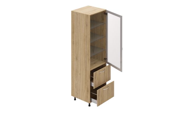 Tall Unit, 2 Drawers (2L), 3 Shelves