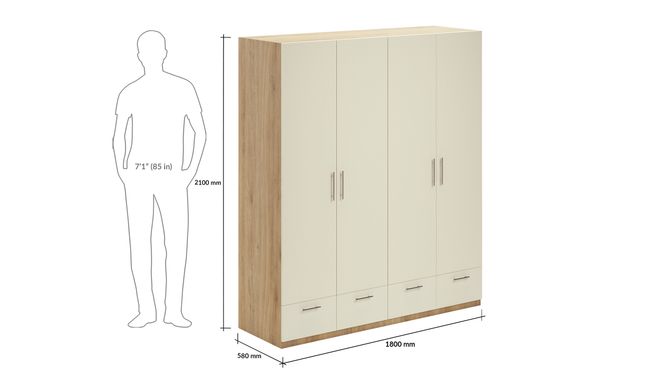 Swing, 2 Drawers, 2 Shelves, 2100 mm