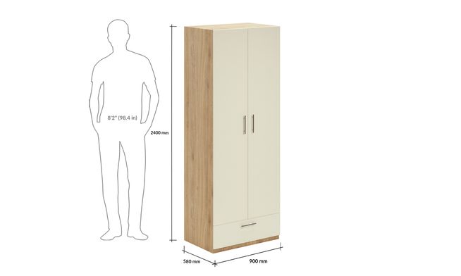 Swing, Ext. Drawer, Design-D, 2400mm