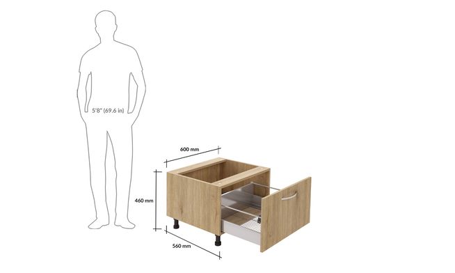 Base Unit, 1 SS Drawer (1L)