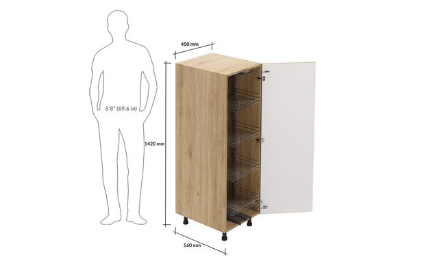 Mid-tall Unit, Front Pantry Pullout