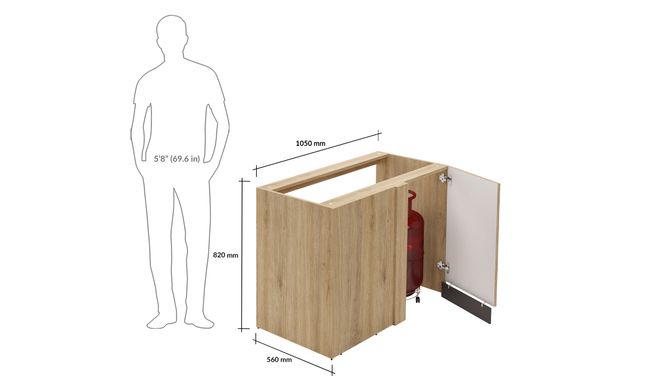 Blind Corner Cylinder Unit