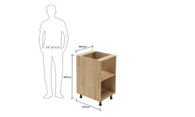 Base Open Unit, 1 Shelf
