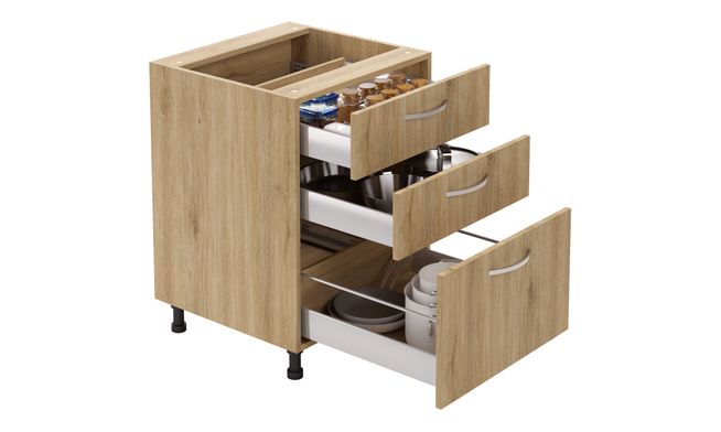 Base Unit, 3 Drawers (2M, 1L)