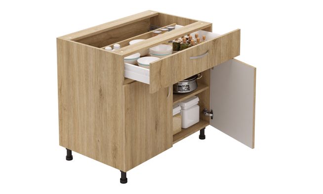 Base Unit, 1 Drawer (1M), 1 Shelf