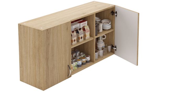 Wall Open/Close Unit, 2 Shelves