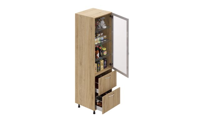 Tall Unit, 2 Drawers (2L), 3 Shelves