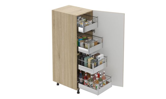 Mid-tall Unit, 4 SS Drawers