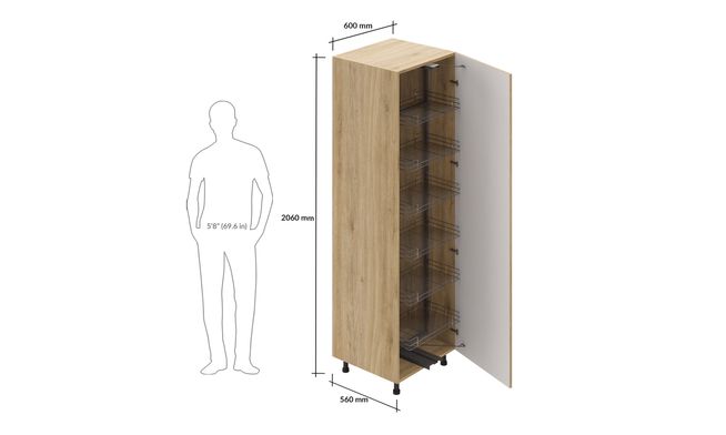 Tall Unit, Front Pantry Pullout
