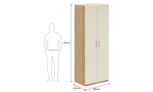 Swing 2-Door, Design-A, 2400 mm