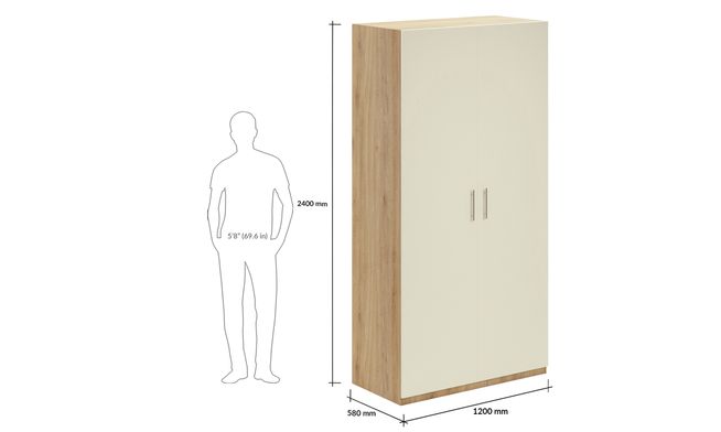Swing 2-Door, Design-C, 2400 mm