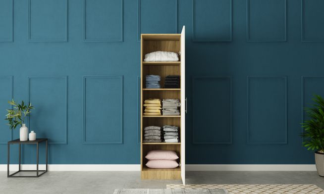 Swing 1-Door, 4 Shelves, 2100 mm