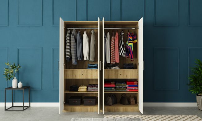 Swing 4-Door, 2 Drawers, 2100 mm