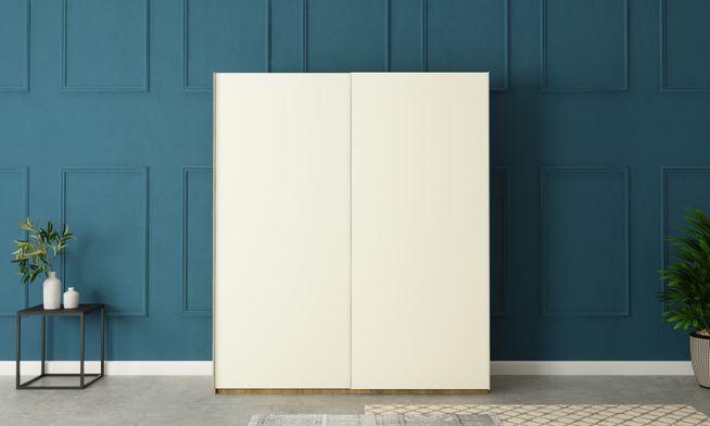 Overlay Sliding 2-Door, 3 Drawers, 2100 mm