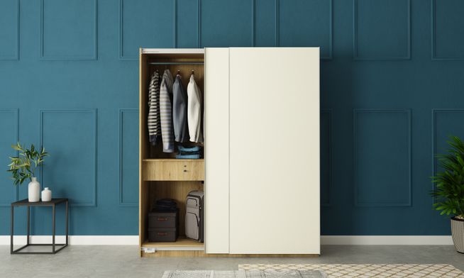 Overlay Sliding 2-Door, 3 Drawers, 2100 mm