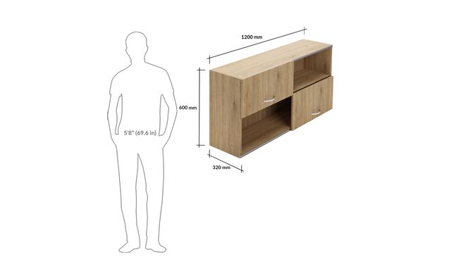 Wall Sliding Unit, 1 Shelf