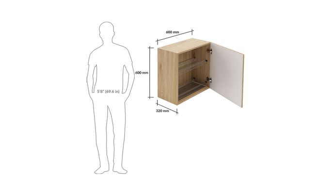 Wall GTPT Unit, Plain 1-Door