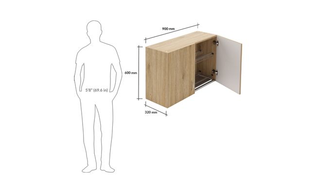Wall GTPT Unit, Plain 2-Door