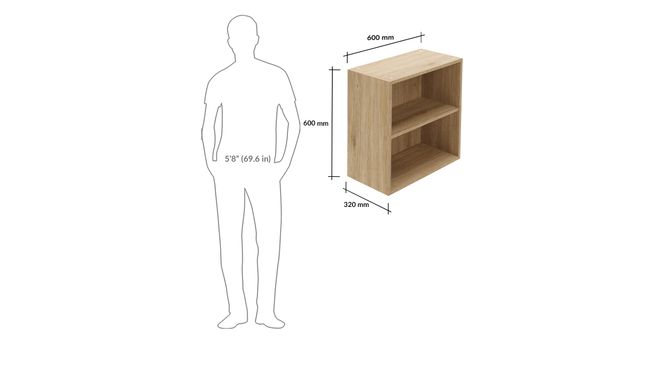 Wall Open Unit, 1 Shelf