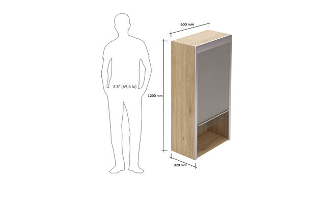 Wall Tambor Unit, 3 Shelves