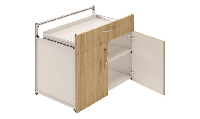 1 Drawer Unit (1M), 1 Shelf (w/o backpanel)