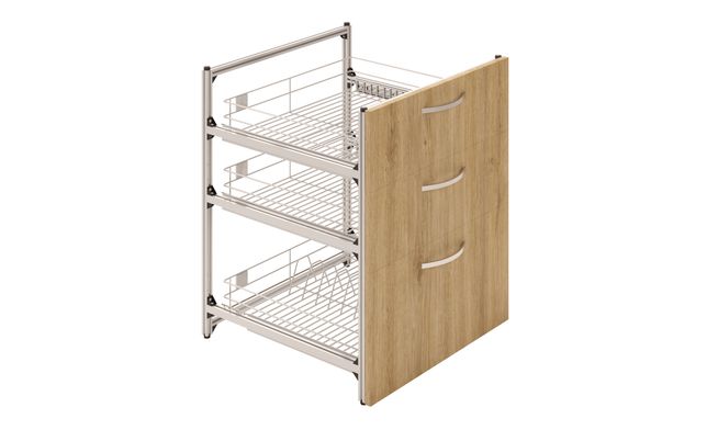 3 SS Drawer Unit (2M, 1L)
