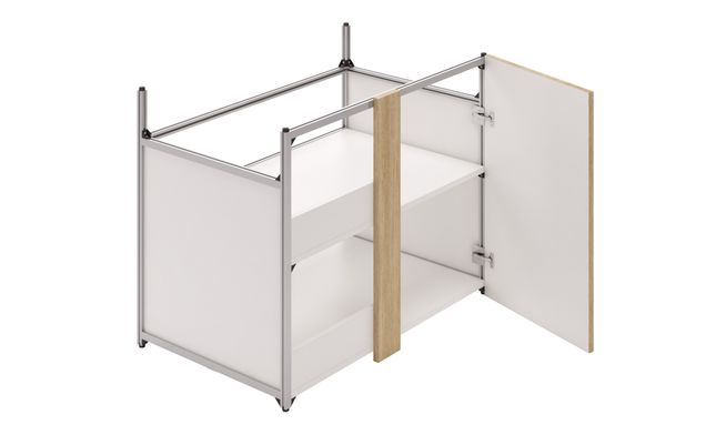 Blind Corner Unit, 1 Shelf