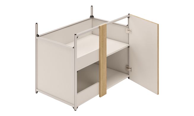 Blind Corner Unit, 1 Shelf