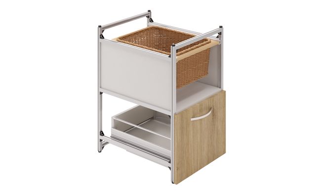 PVC Wicker Basket Unit with 1Drawer (2L)