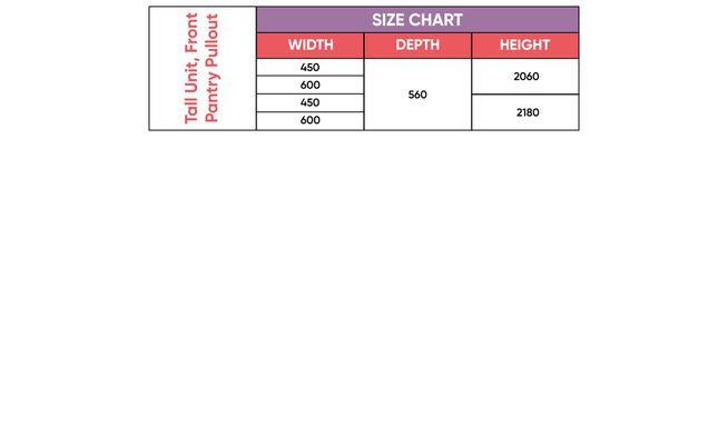 Tall Unit, Front Pantry Pullout