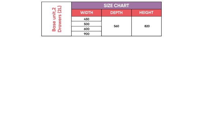 Base Unit, 2 Drawers (2L)
