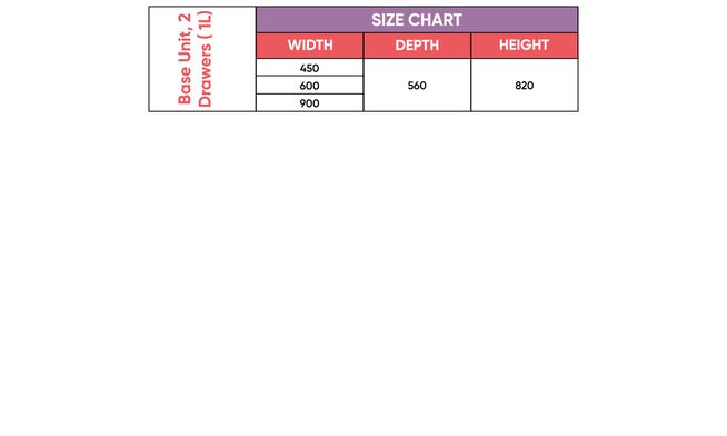 Base Unit, 2 Drawers (2L)