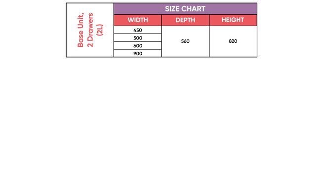 Base Unit, 2 Drawers (2L)