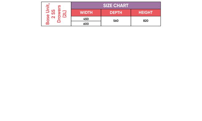 Base Unit, 2 SS Drawers (2L)