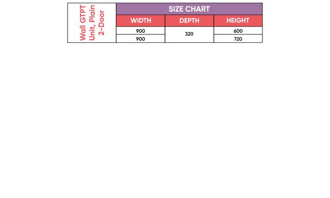 Wall GTPT Unit, Plain 2-Door