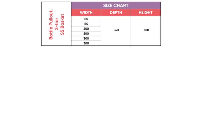 Bottle Pullout, 2-tier SS Basket