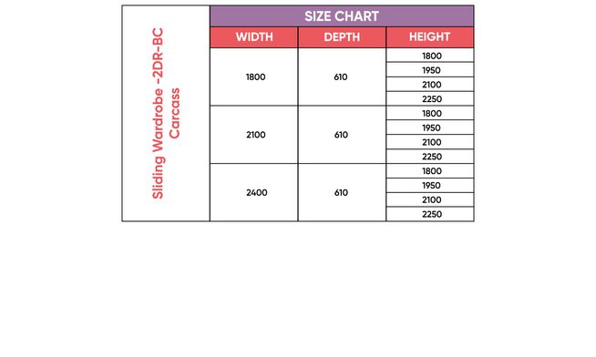 Overlay Sliding 2-Door, Design-BC, 2100 mm