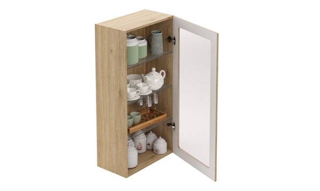 Wall Vetrina Unit, 3 Shelves
