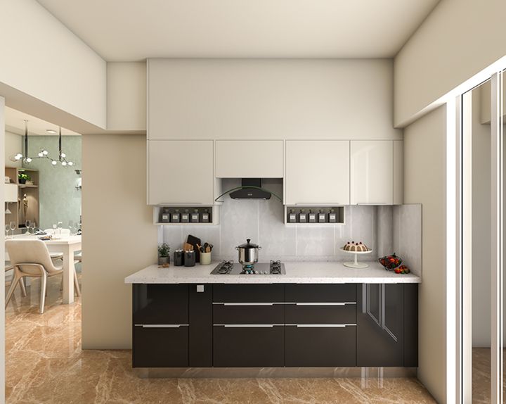 Dual-Tone Parallel Modern Kitchen