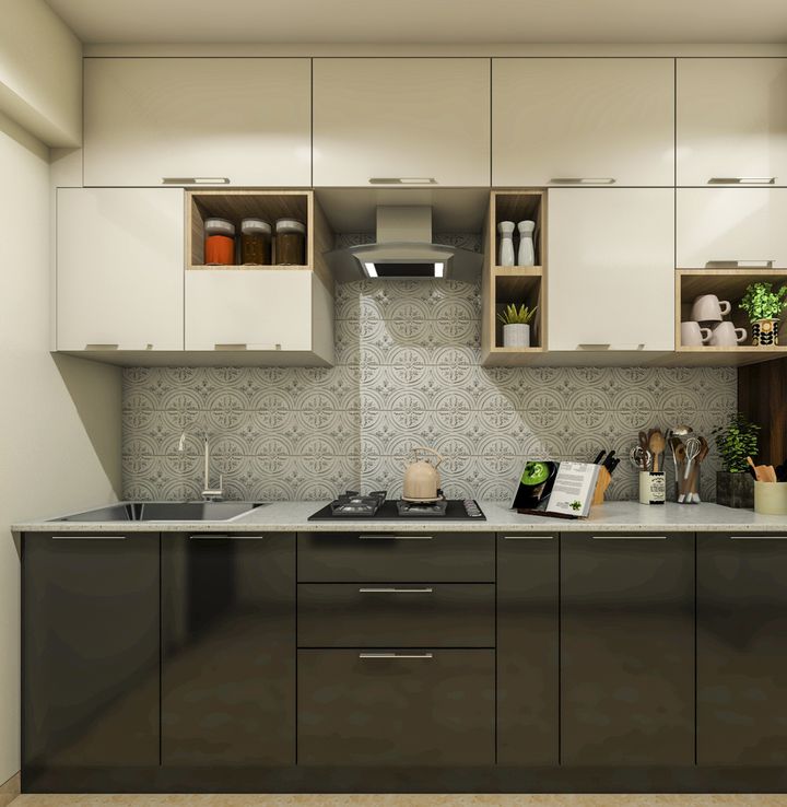 Dual-Toned Contemporary Modular Kitchen