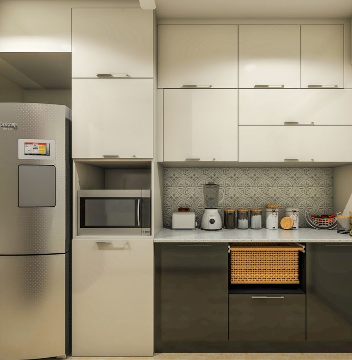 Dual-Toned Contemporary Modular Kitchen
