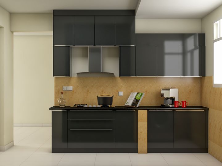 Dual-Toned Low Maintenance Parallel Modern Kitchen