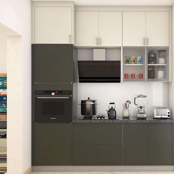 Convenient Modern Themed Compact Budget Kitchen Design | Livspace