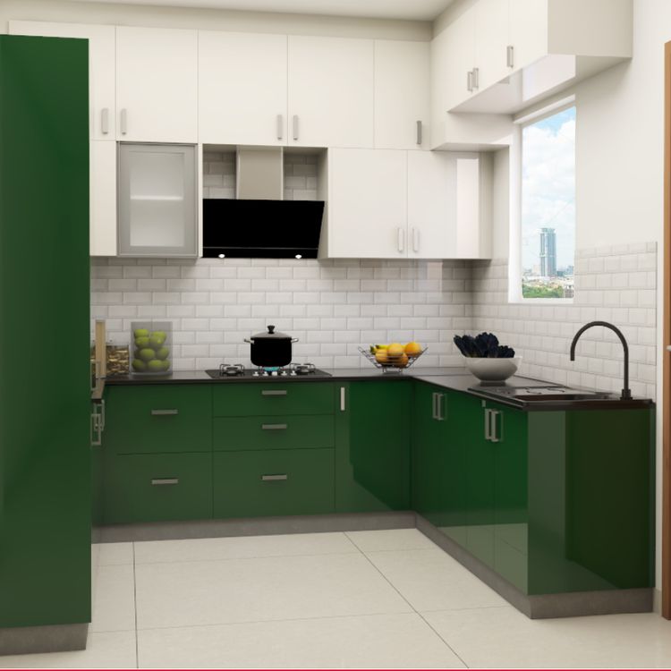 Beautiful view of U-Shaped Kitchen Modern Design For Apartments