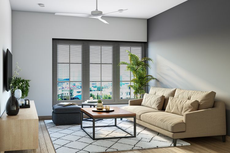 Well-Lit Modern Living Room Design For Compact Spaces | Livspace